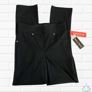 REBECA MALONE Women Stretch Black Pant Size Small